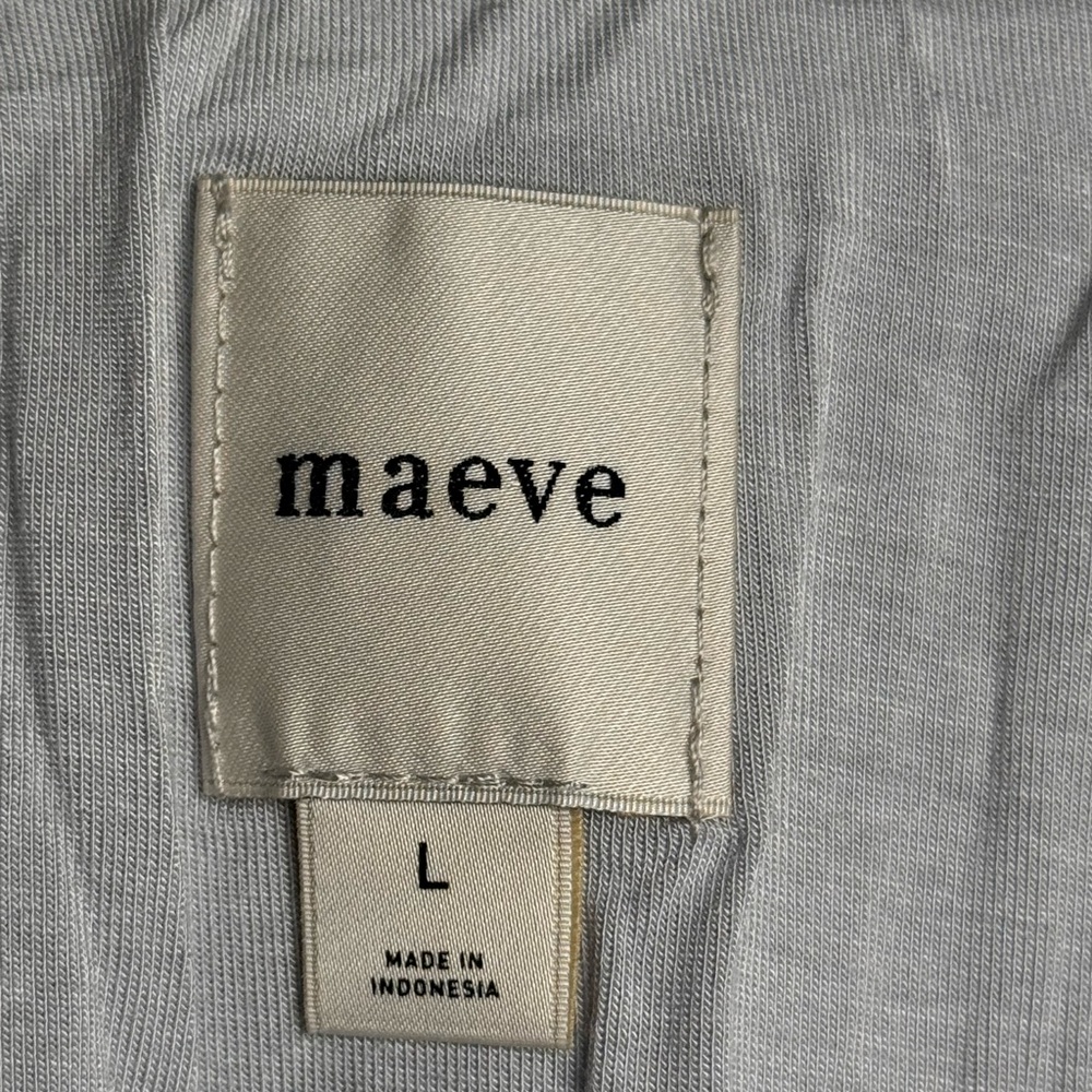 Anthro Maeve Silver Metallic Strapless Bubble Top NWT Size L Summer - Picture 2 of 11